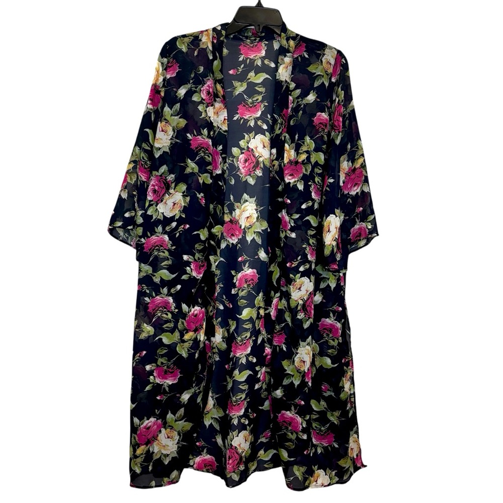 Floral Swimsuit cover Up Kimono Cardigan
